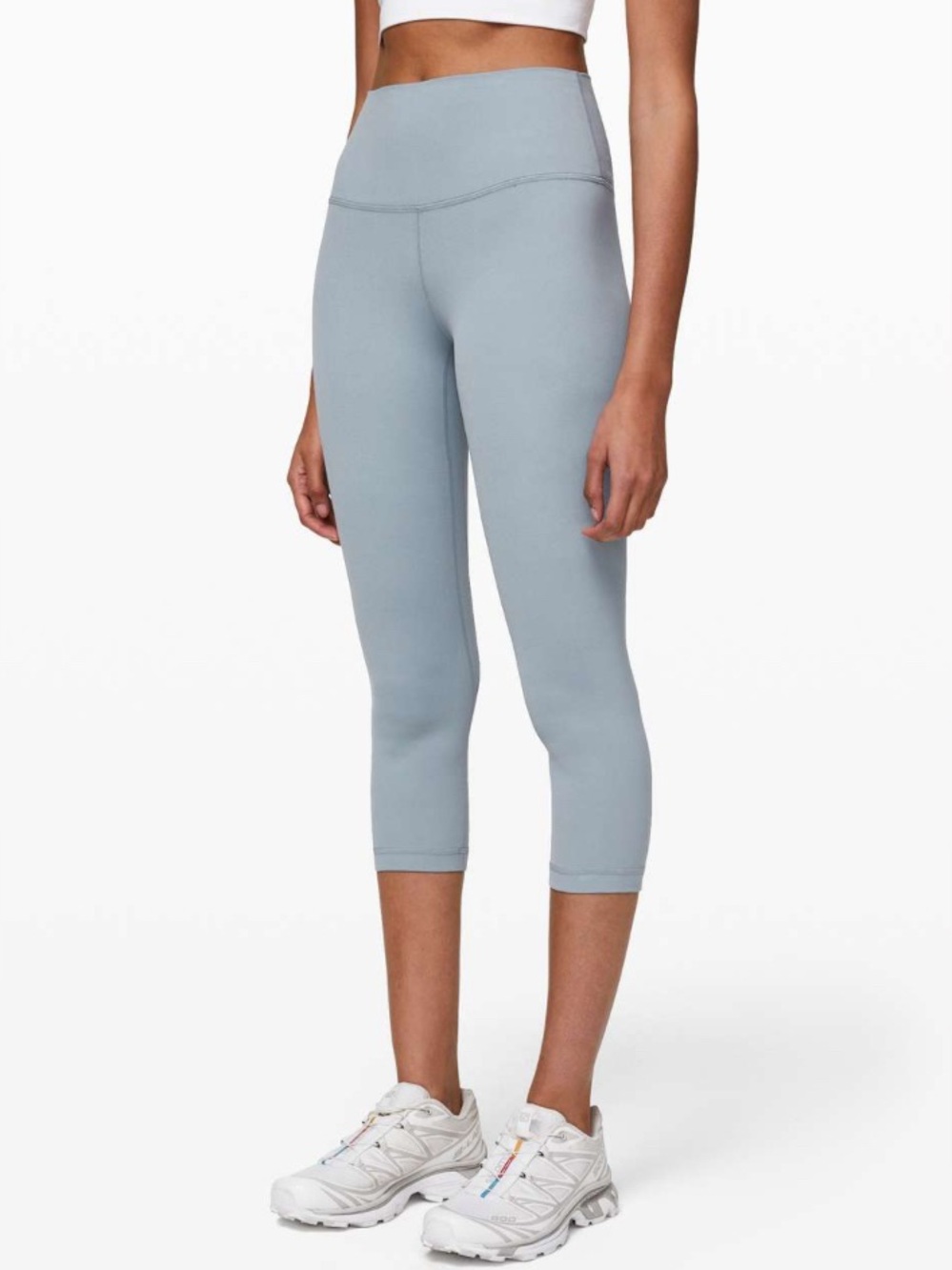 Lululemon Align Crop *21. Chambray blue. Size 8. Great condition
